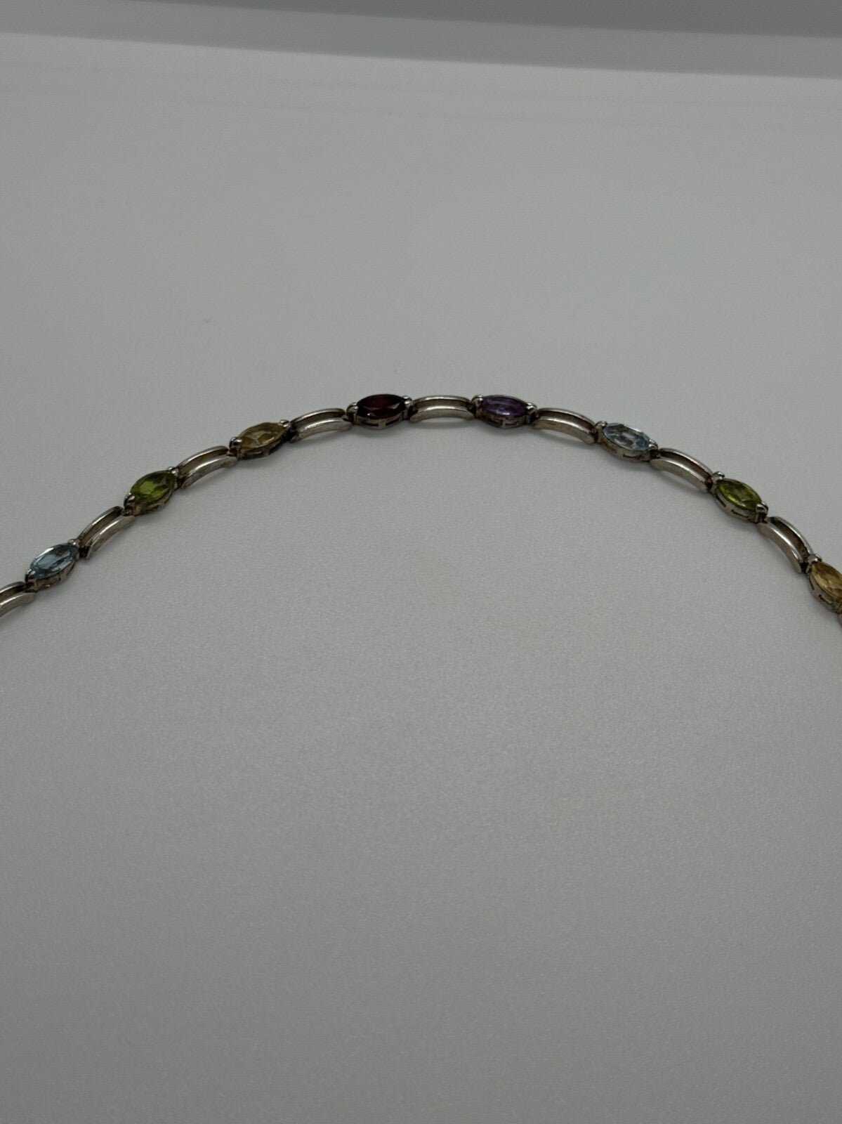 925 Sterling Silver Tourmalines Bracelet