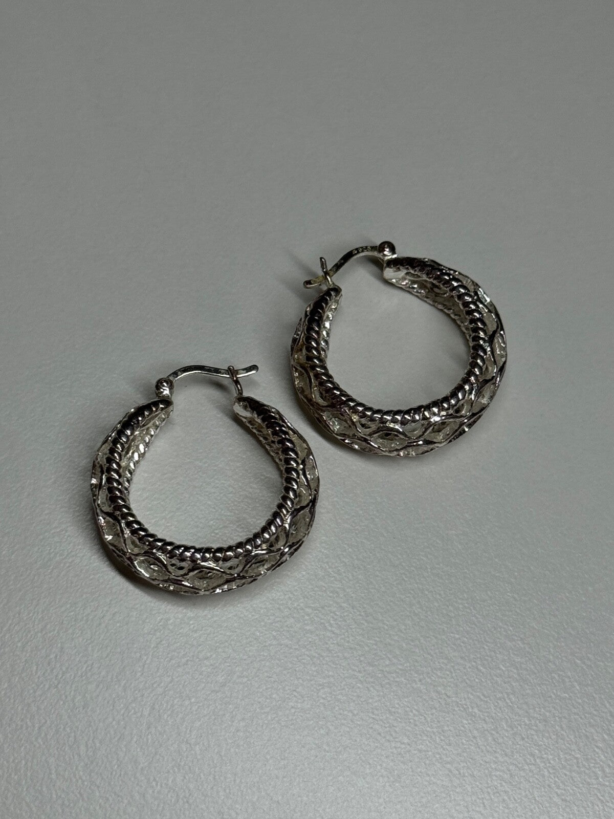 925 Sterling Silver Earrings Length 24 Mm