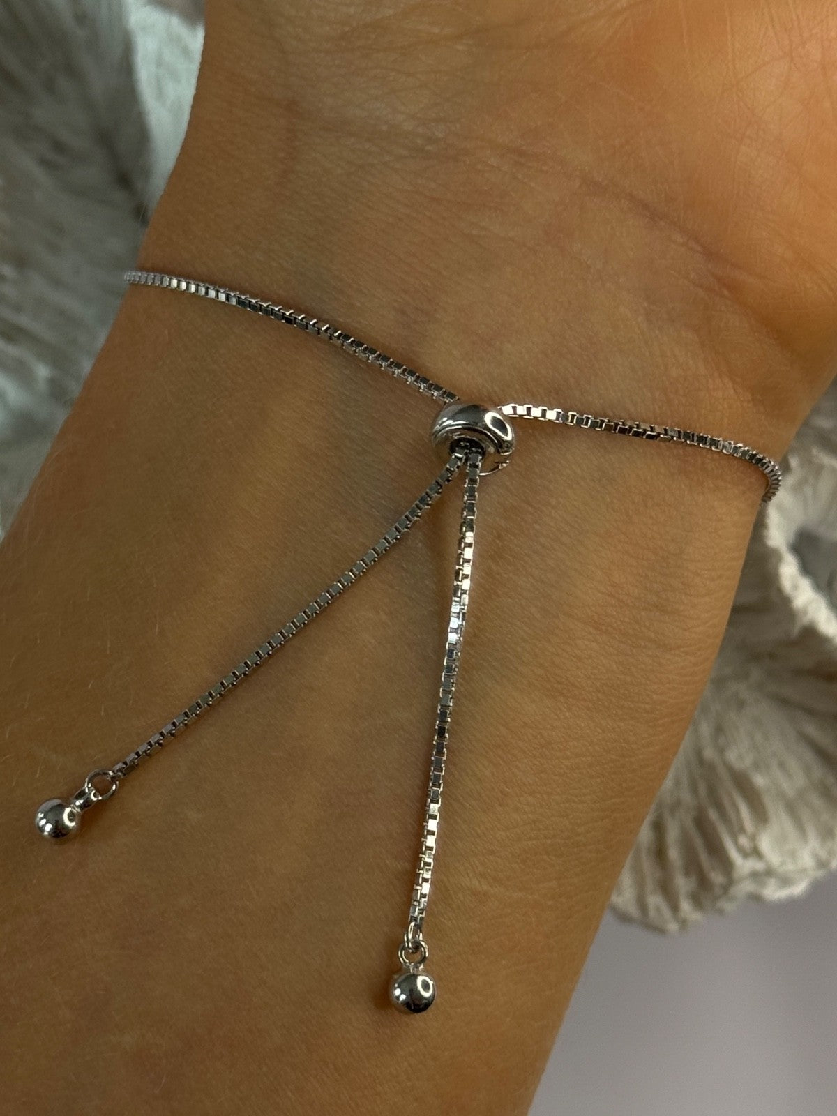 925 Sterling Silver Sapphire & Cz Bracelet Sizable