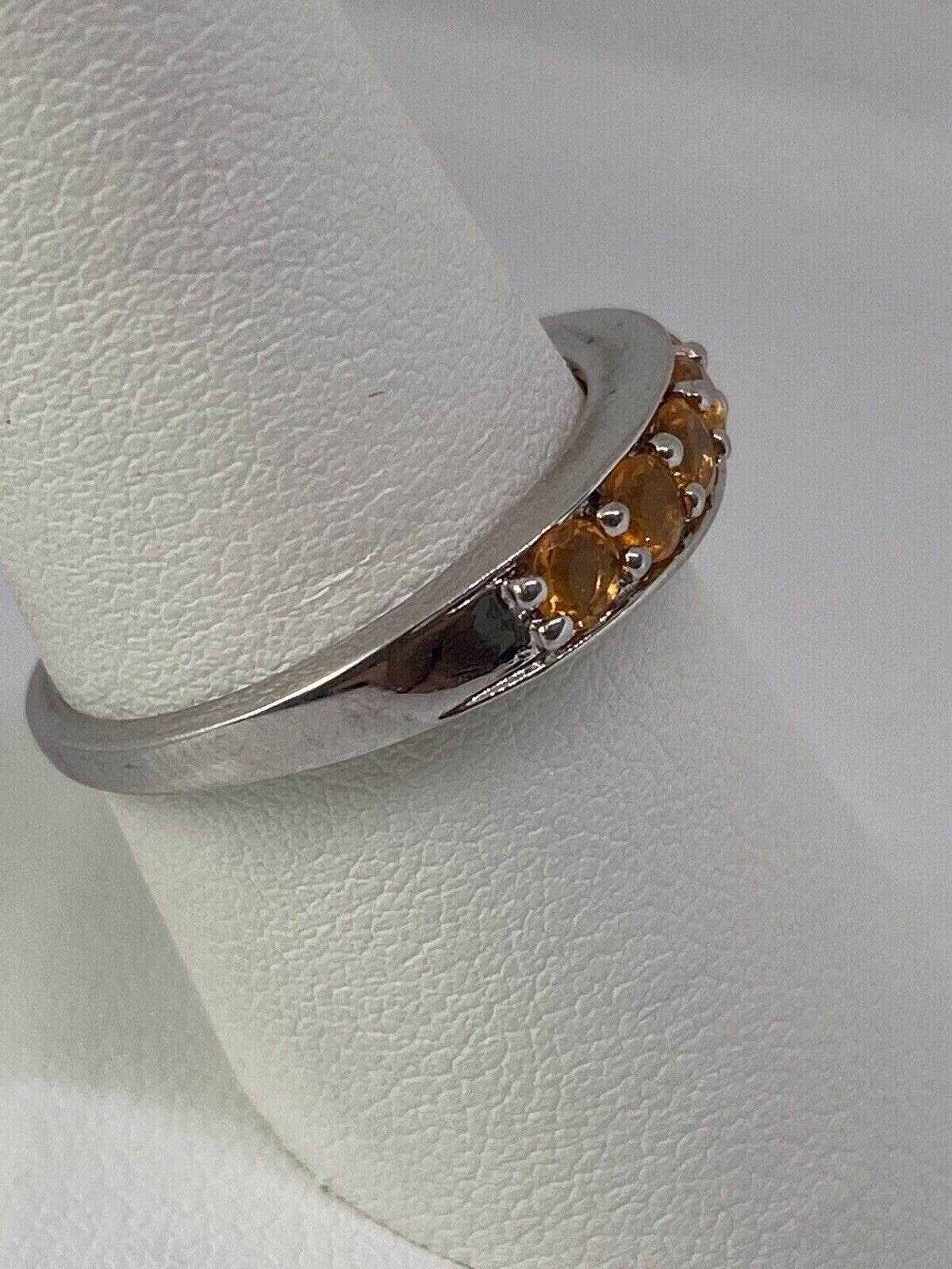 925 Sterling Silver CZ Ring Size 8
