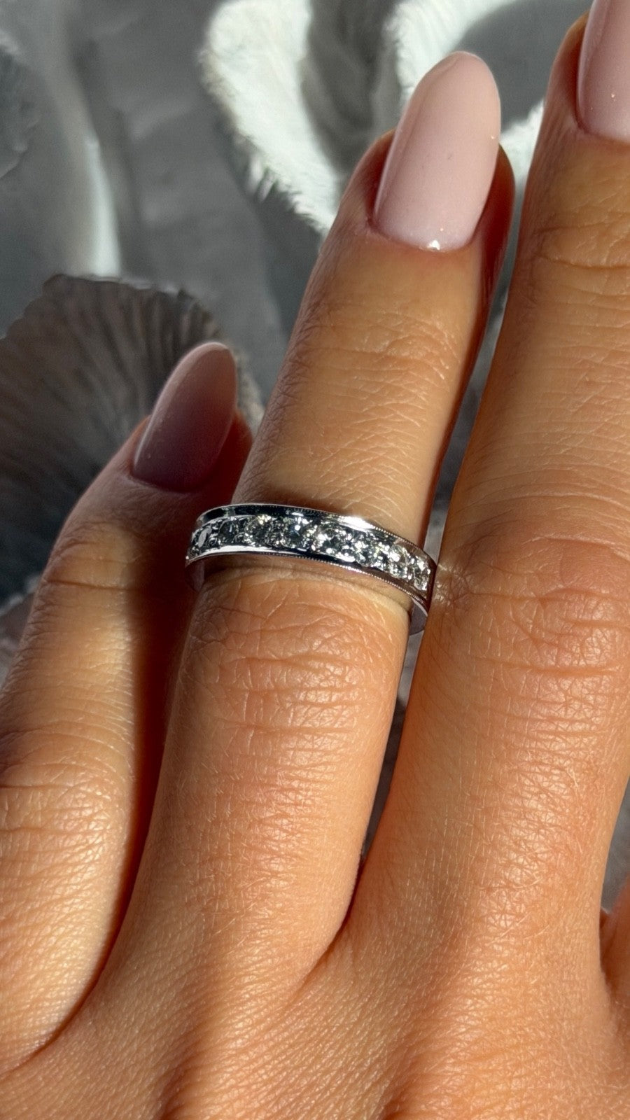 14K White Gold Diamond 0.75 ct Ring Size 5.5
