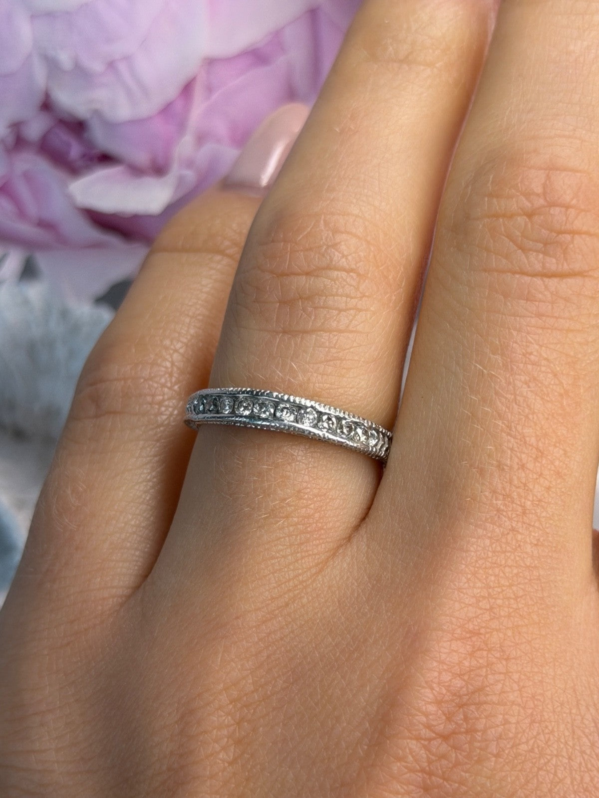 10K White Gold Diamond 0.30 ct Ring Size 7