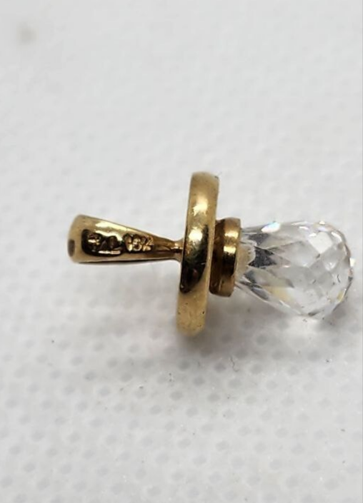 10K Yellow Gold Crystal Swarovski Pendant