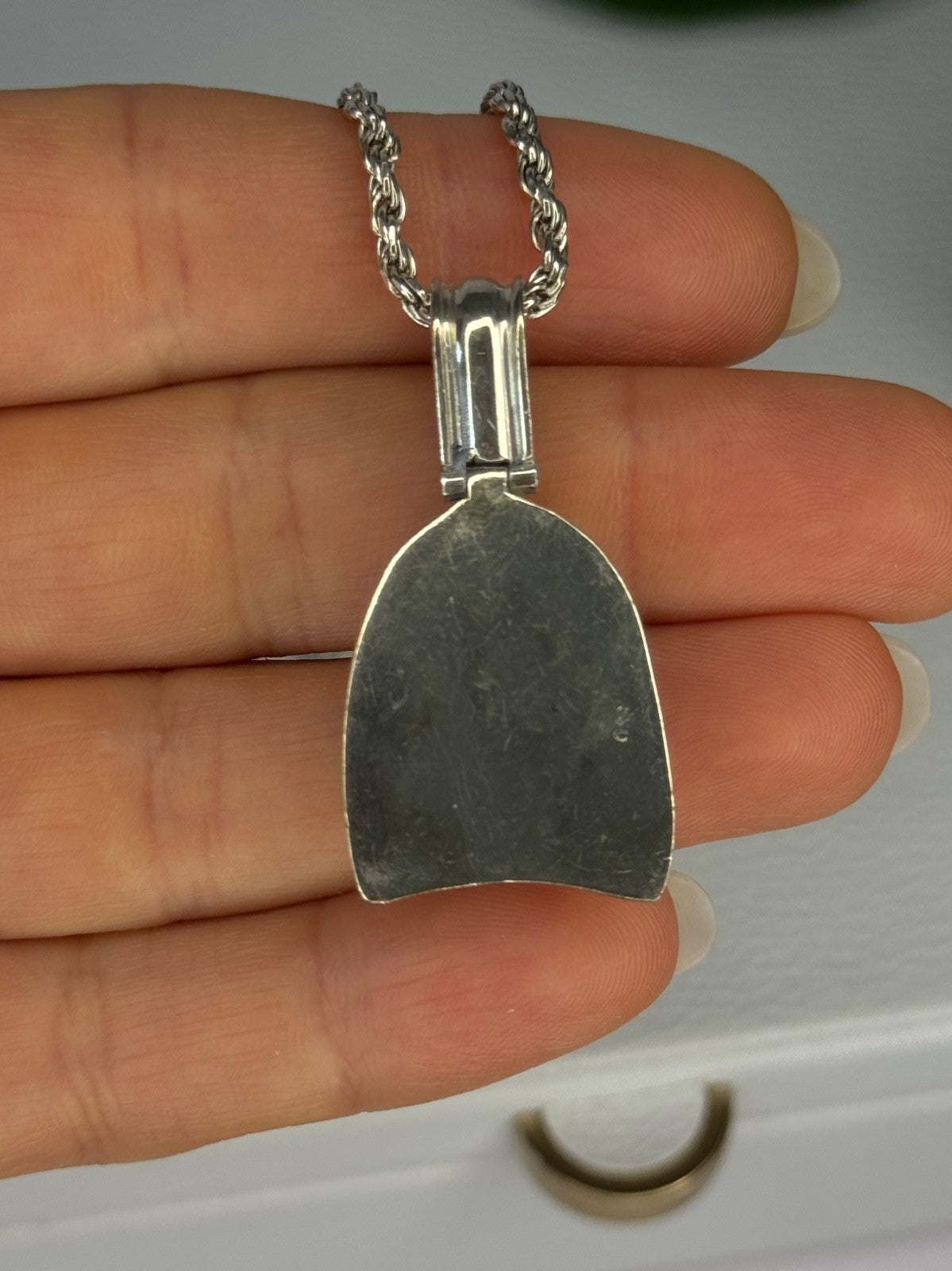 Vintage 925 Sterling Silver Sodalite Necklace Length 20 Inch