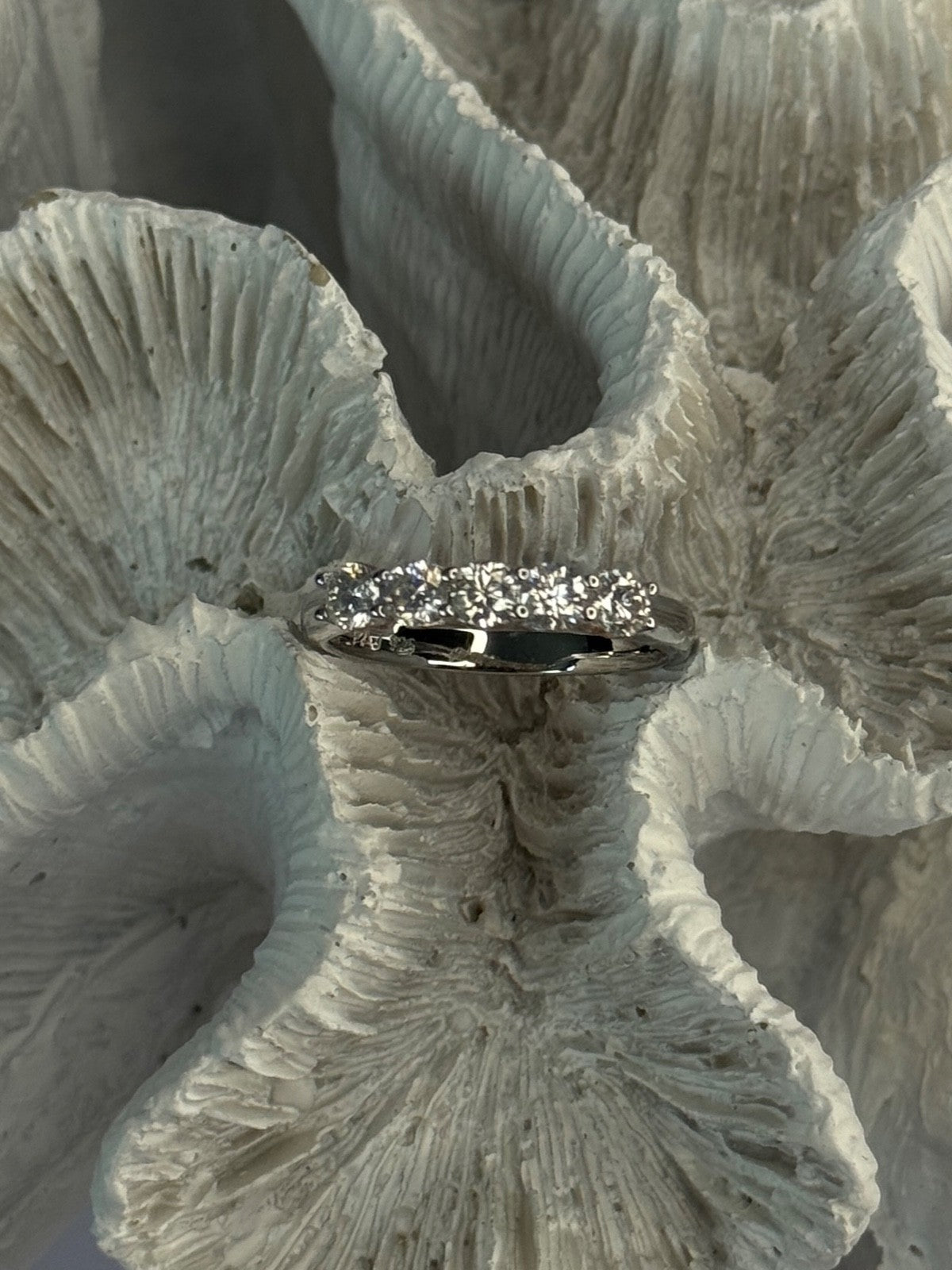 Paj 925 Sterling Silver White Topaz Ring Size 8