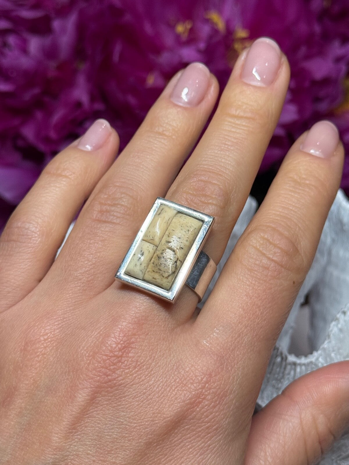 Vintage 925 Sterling Silver Yashma Versions Ring Size 7