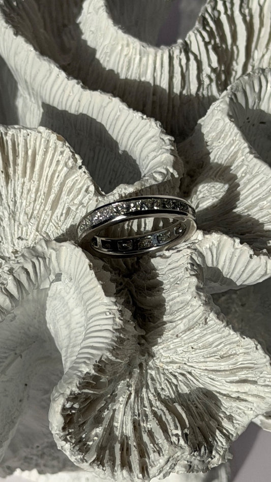 Custom Platinum Diamond 1.86 ct Band Ring Size 6.5