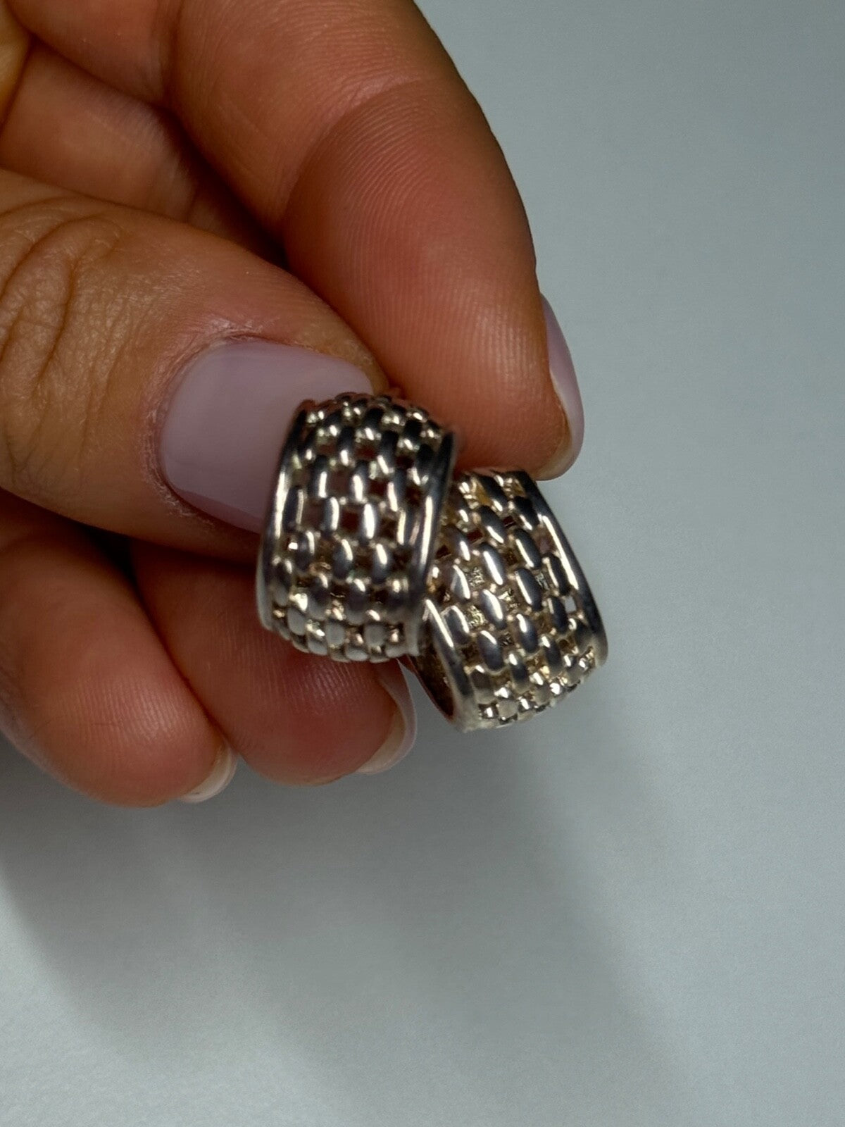 925 Sterling Silver Earrings Length 17 Mm