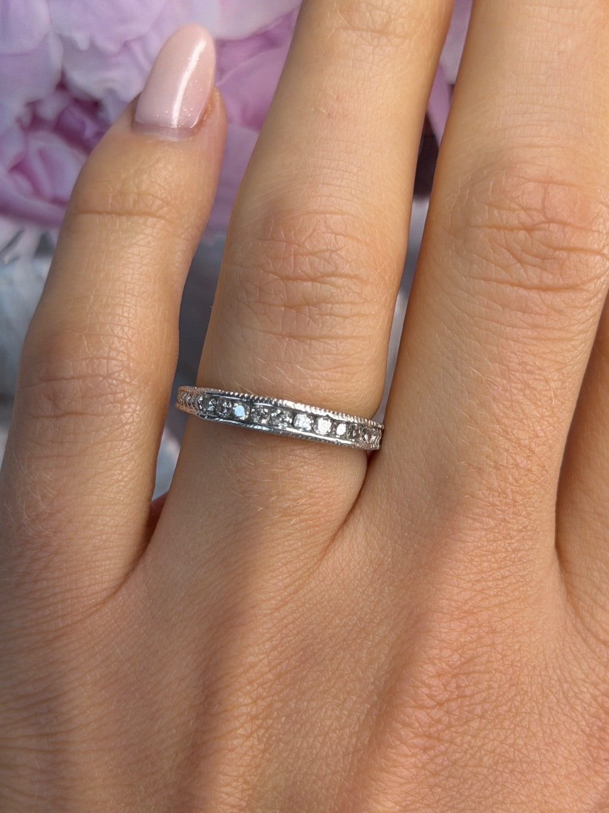 10K White Gold Diamond 0.30 ct Ring Size 7