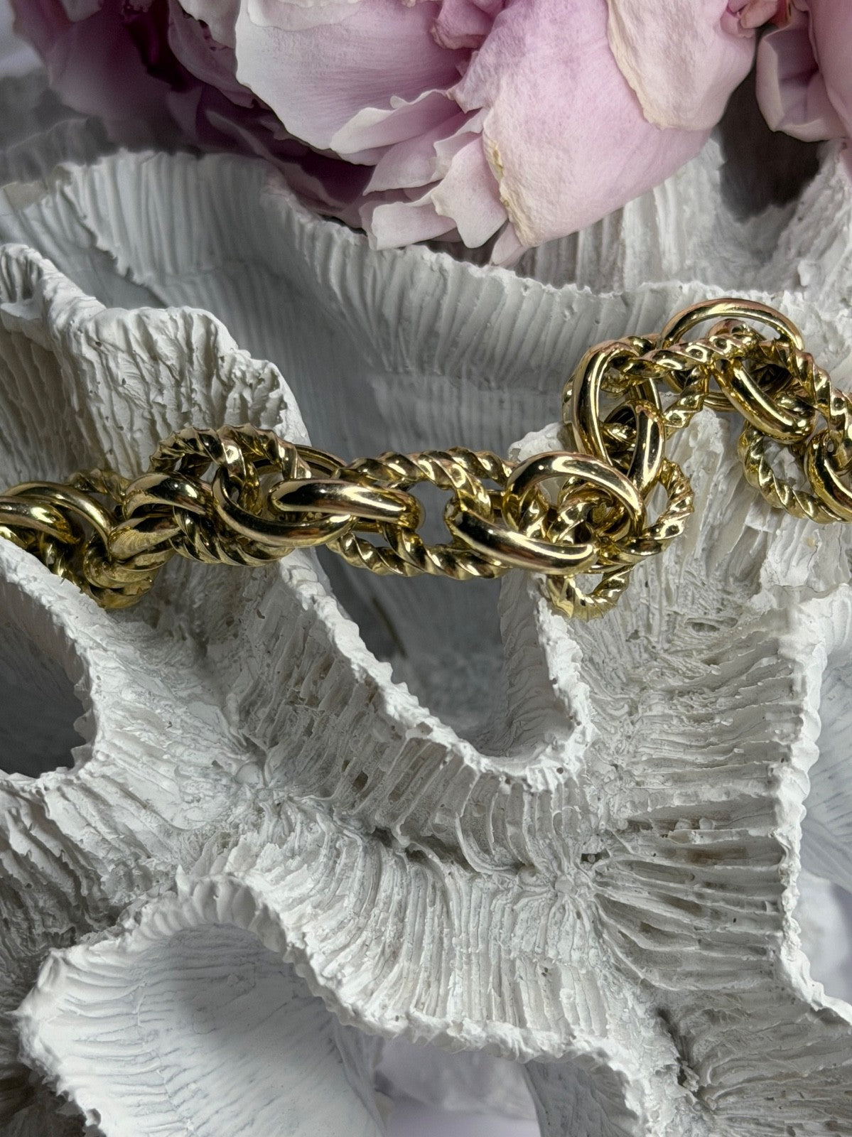 Italy 925 Sterling Silver Gold Plated Bracelet Length 8