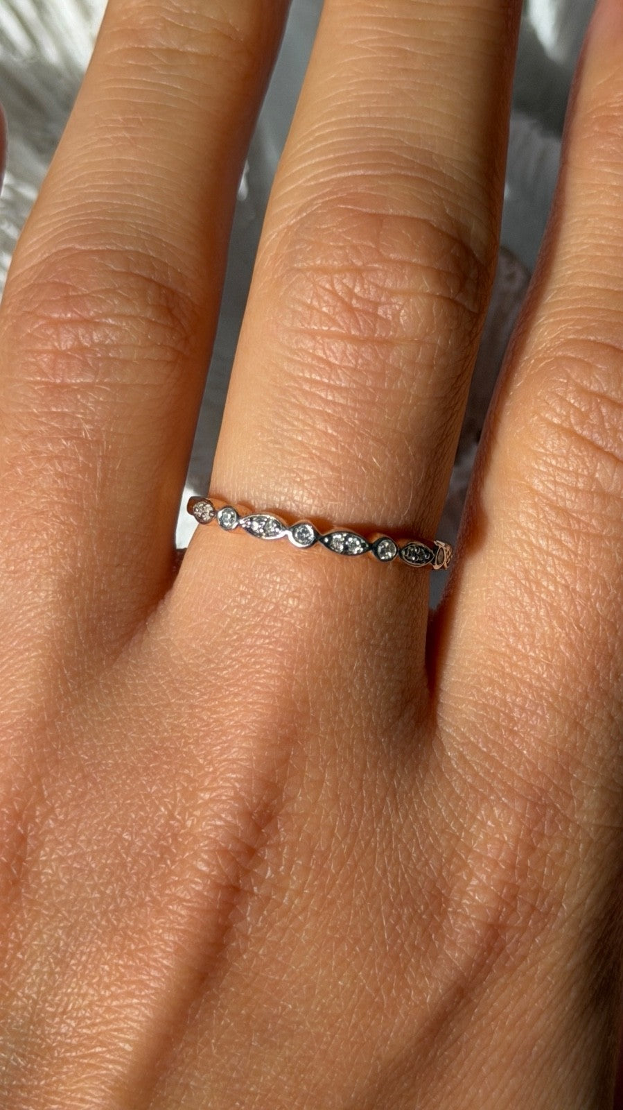 14K Rose Gold Diamond 0.20 ct Ring Size 8