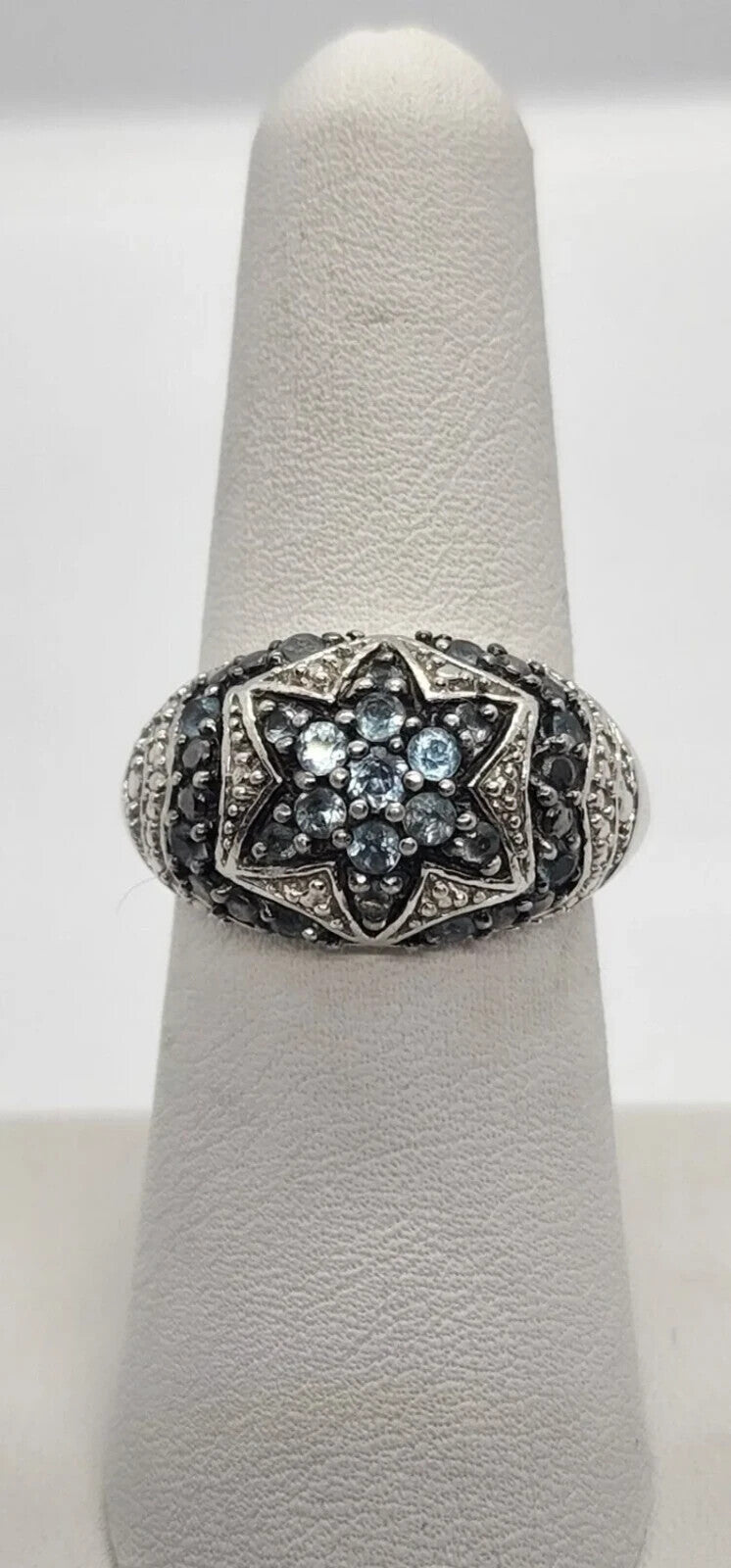 925 Sterling Silver Spinel Ring Size 6.5