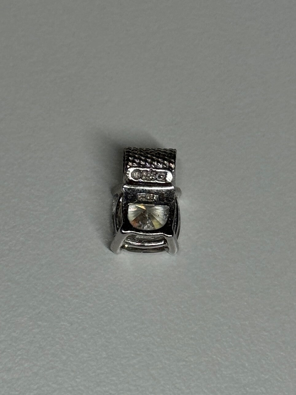 925 Sterling Silver CZ Pendant Length 11 Mm