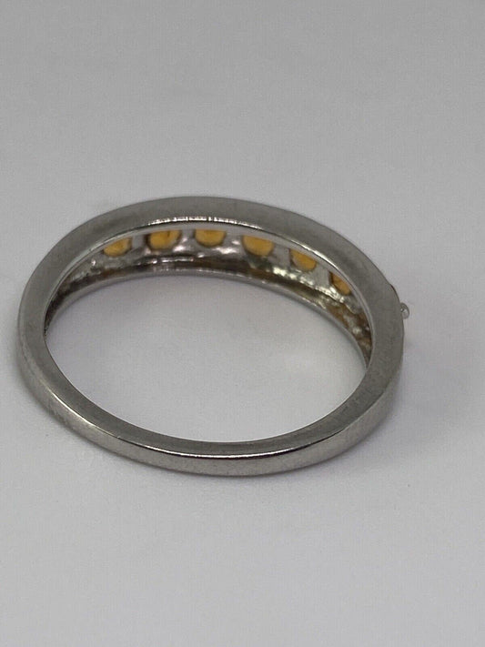 925 Sterling Silver CZ Ring Size 8