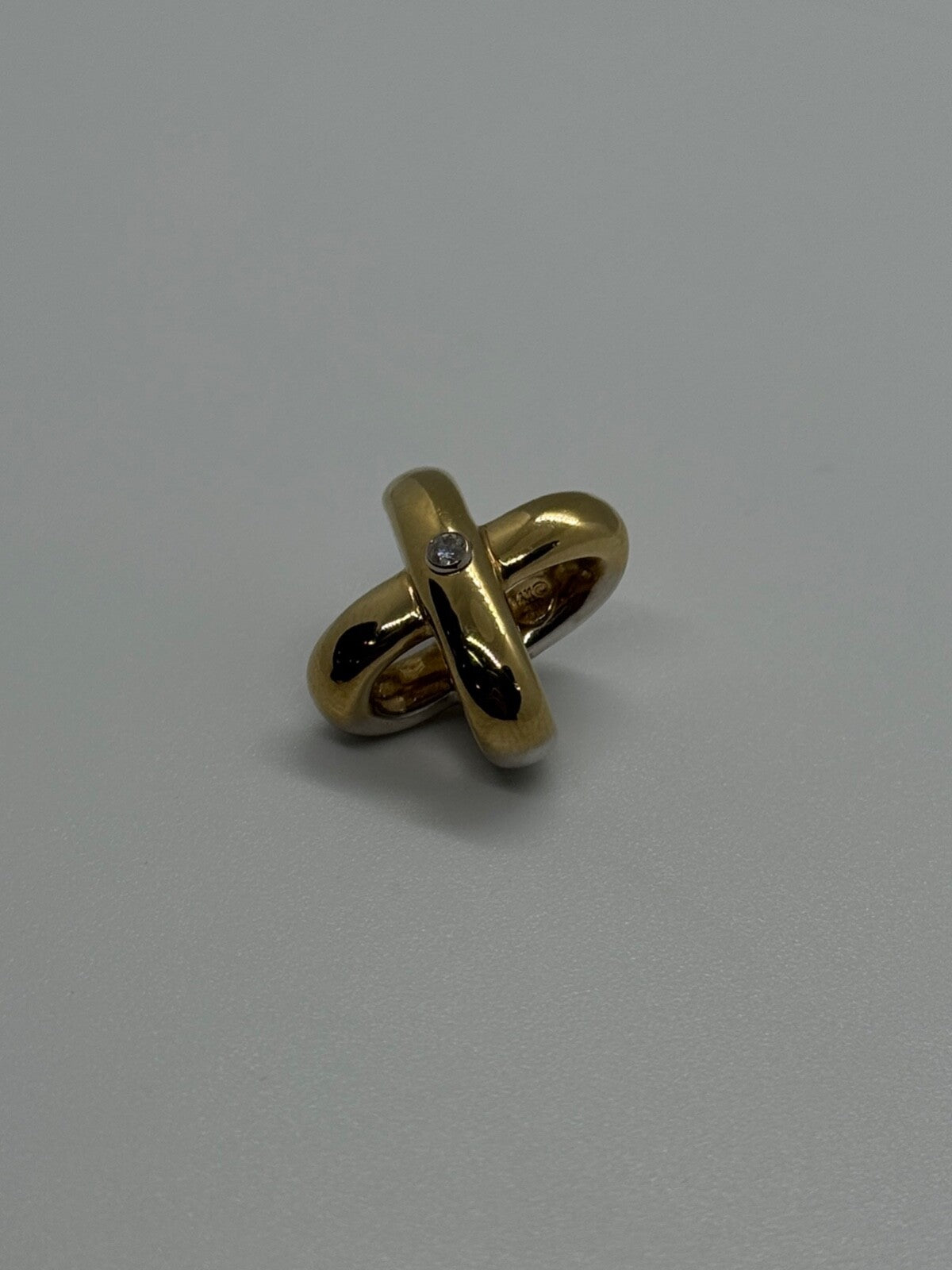 14K Yellow AND White Gold Pendant Lenght 17.3 mm