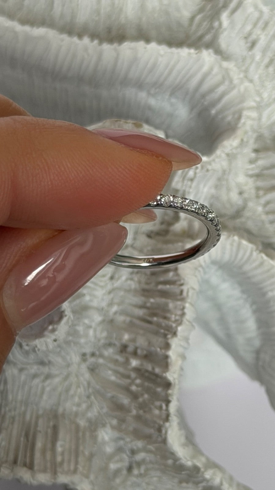 14K White Gold Diamond 0.46 carat Ring Size 5.5