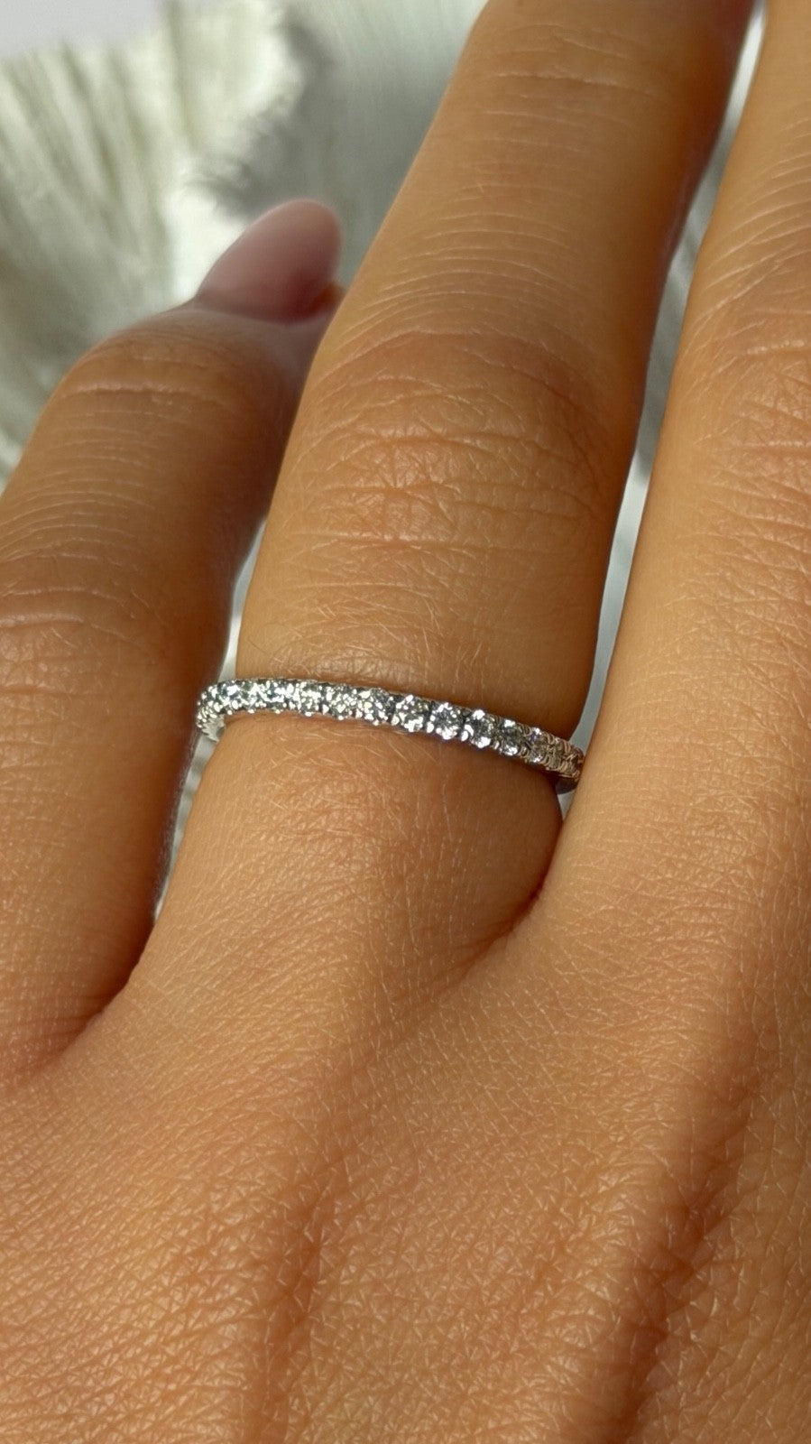 14K White Gold Diamond 0.46 carat Ring Size 5.5