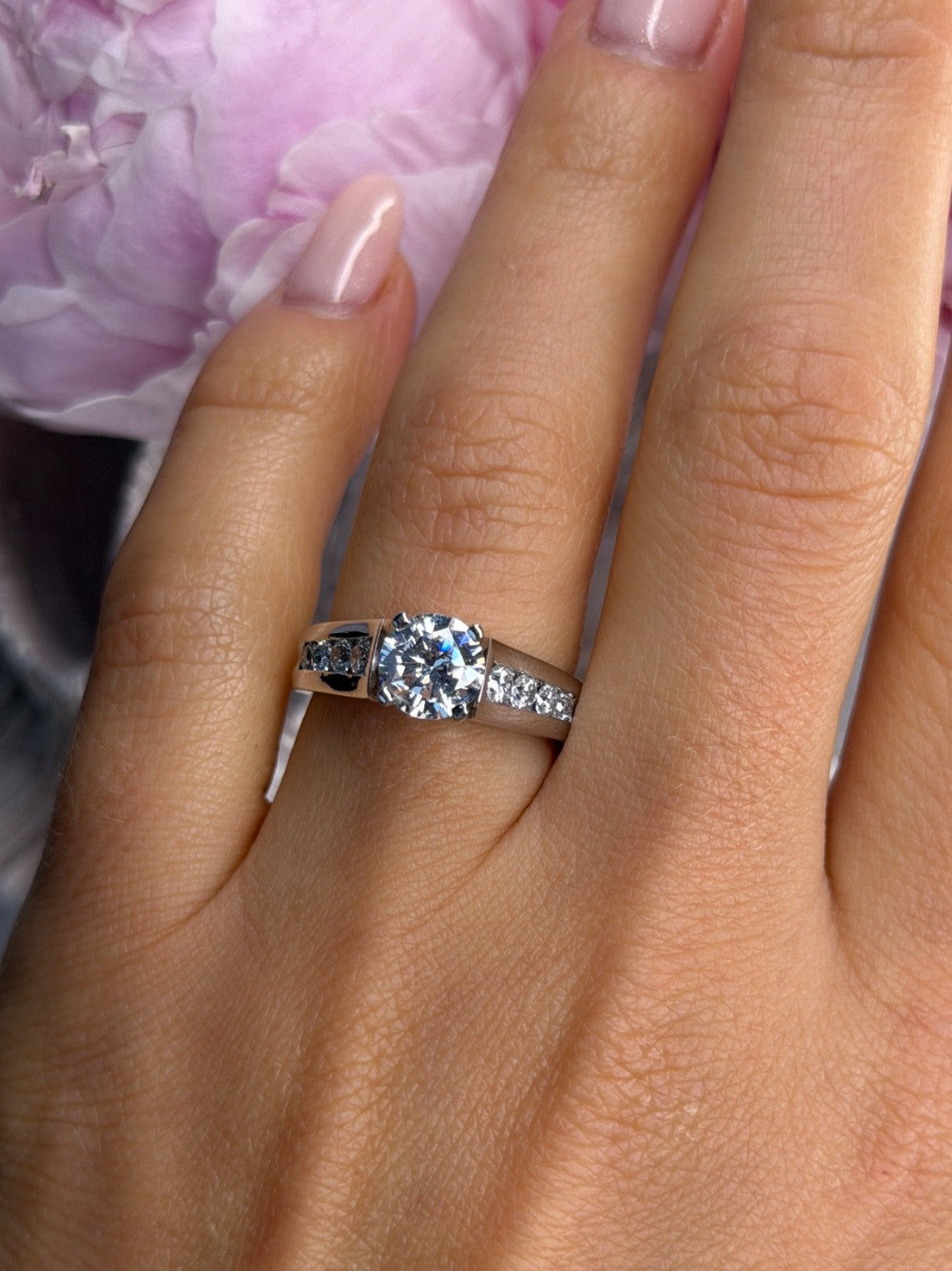 GOC 925 Sterling Silver Cz 1.97 tcw Ring Size 7