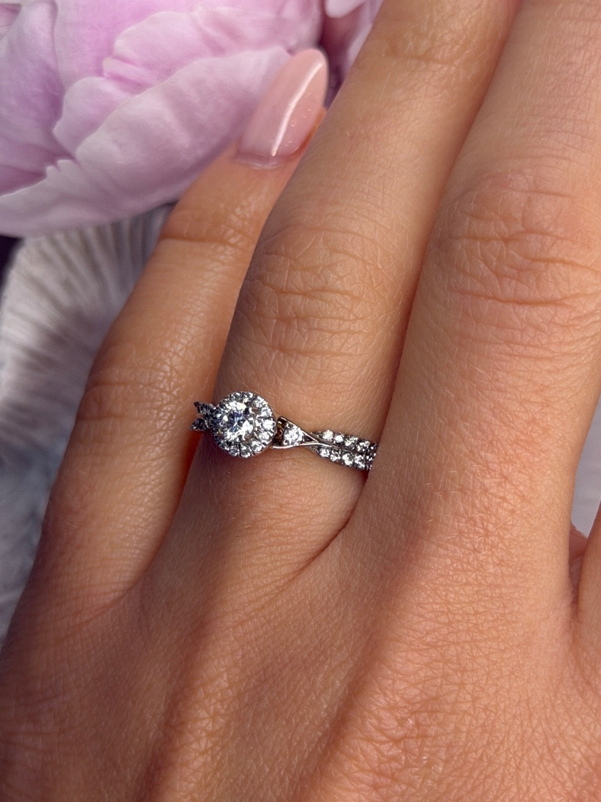 GOC 925 Sterling Silver tcw 0.50 Cz Ring Size 7