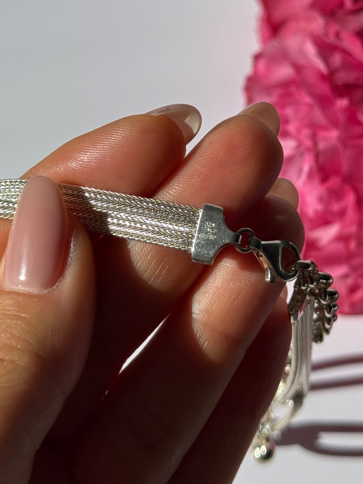 Italy Milor 925 Sterling Silver Necklace Length 13/17 Inch