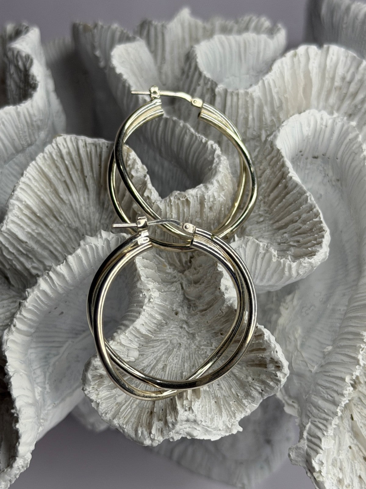 Italy Elegant 925 Sterling Silver Earrings