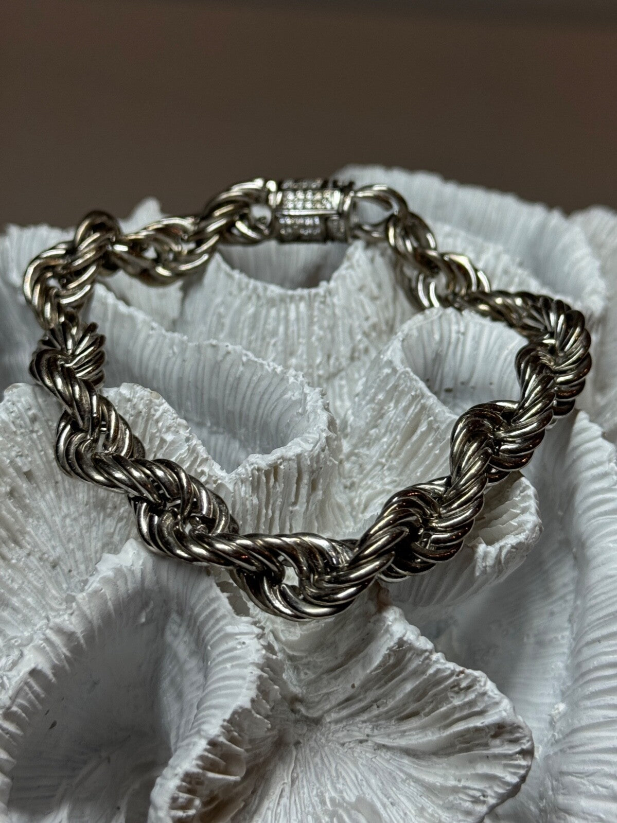 925 Sterling Silver CZ Bracelet Length 9 Inch