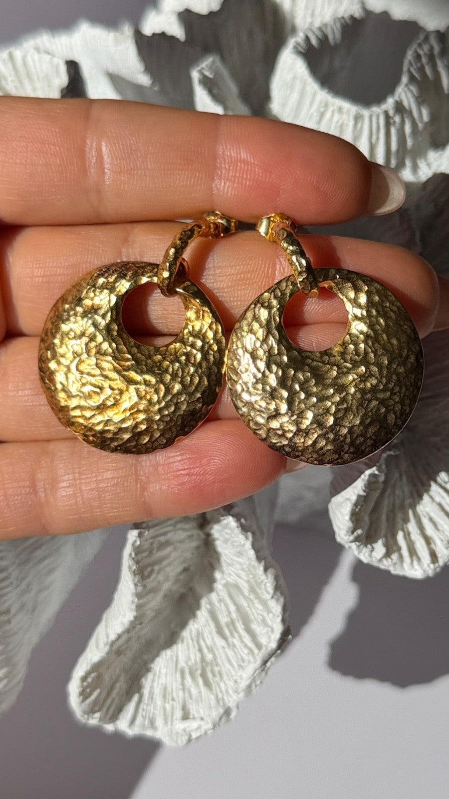 Italy 925 Sterling Silver Gold Plated Earrings Length 1.50 Inch