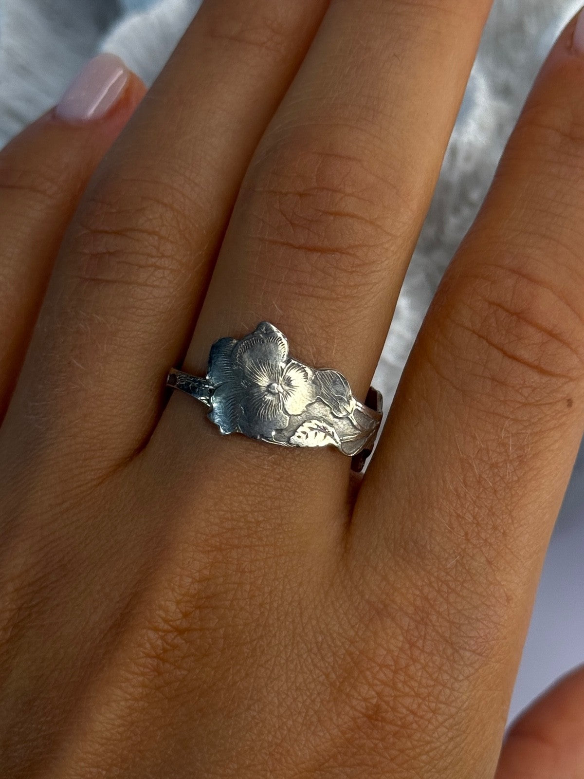 Vintage 925 Sterling Silver Ring Sizable