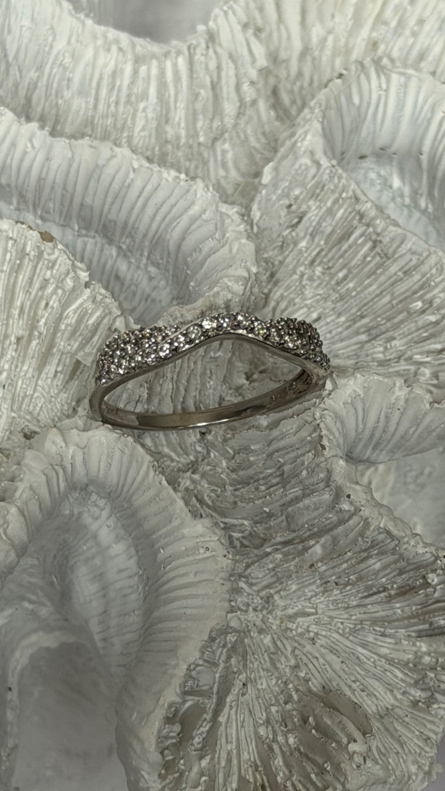 14K White Gold Diamond 0.41 carat Ring Size 11