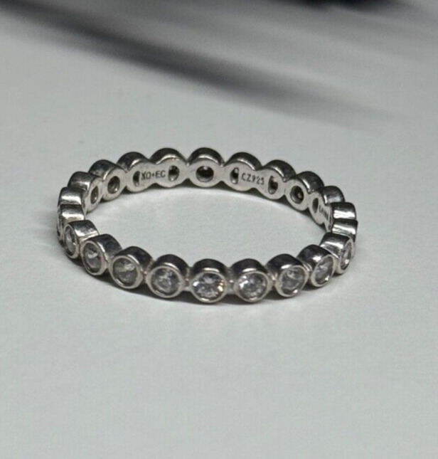 925 Sterling Silver CZ Ring Size 7.5