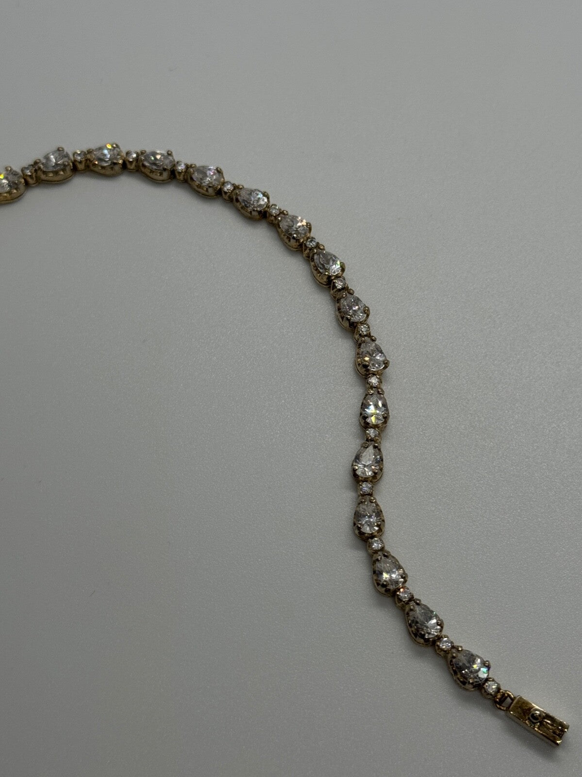 925 Sterling Silver Gold Plated CZ Bracelet
