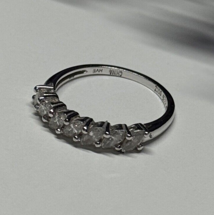 925 Sterling Silver CZ Ring Size 8.5
