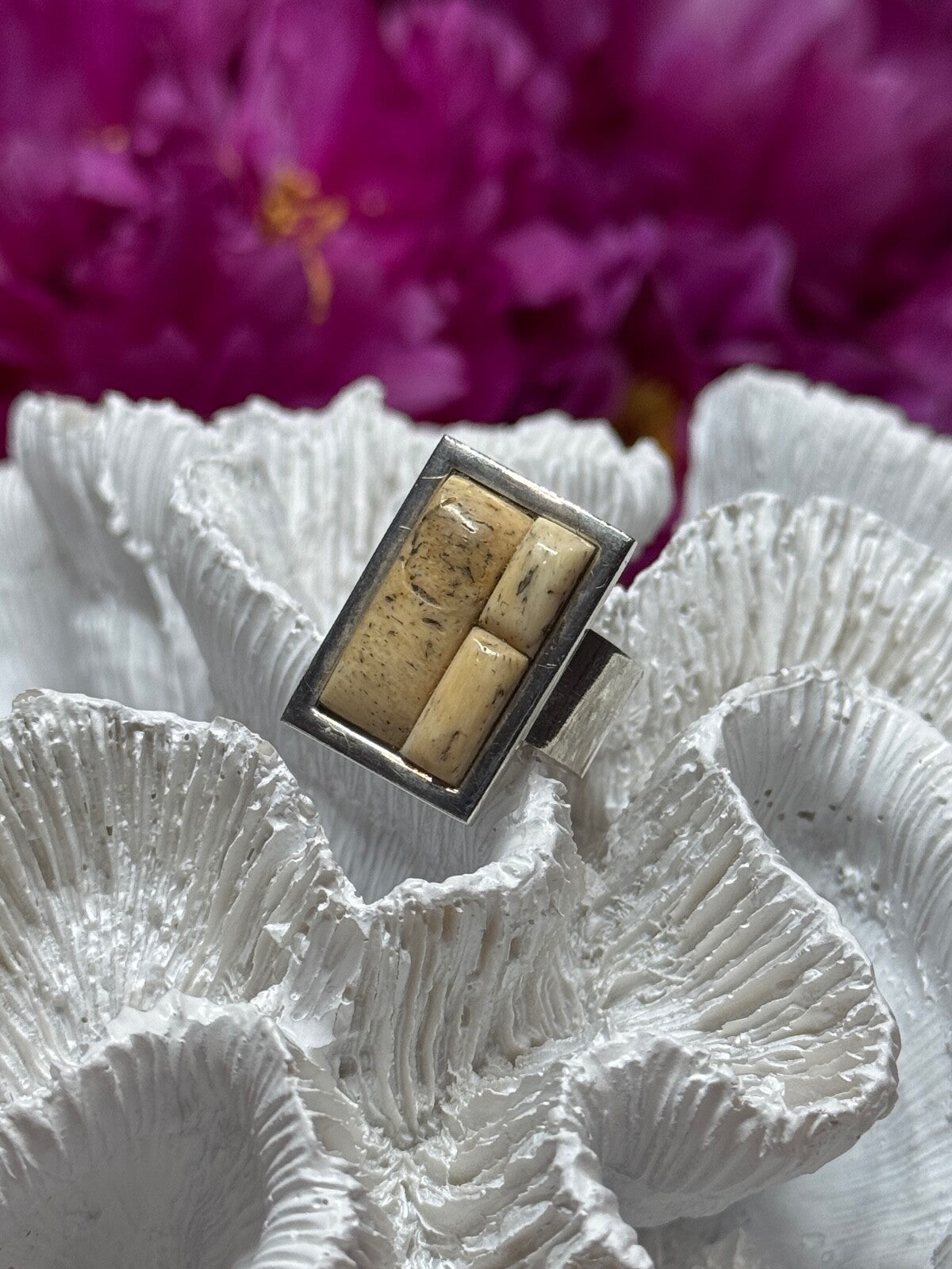Vintage 925 Sterling Silver Yashma Versions Ring Size 7