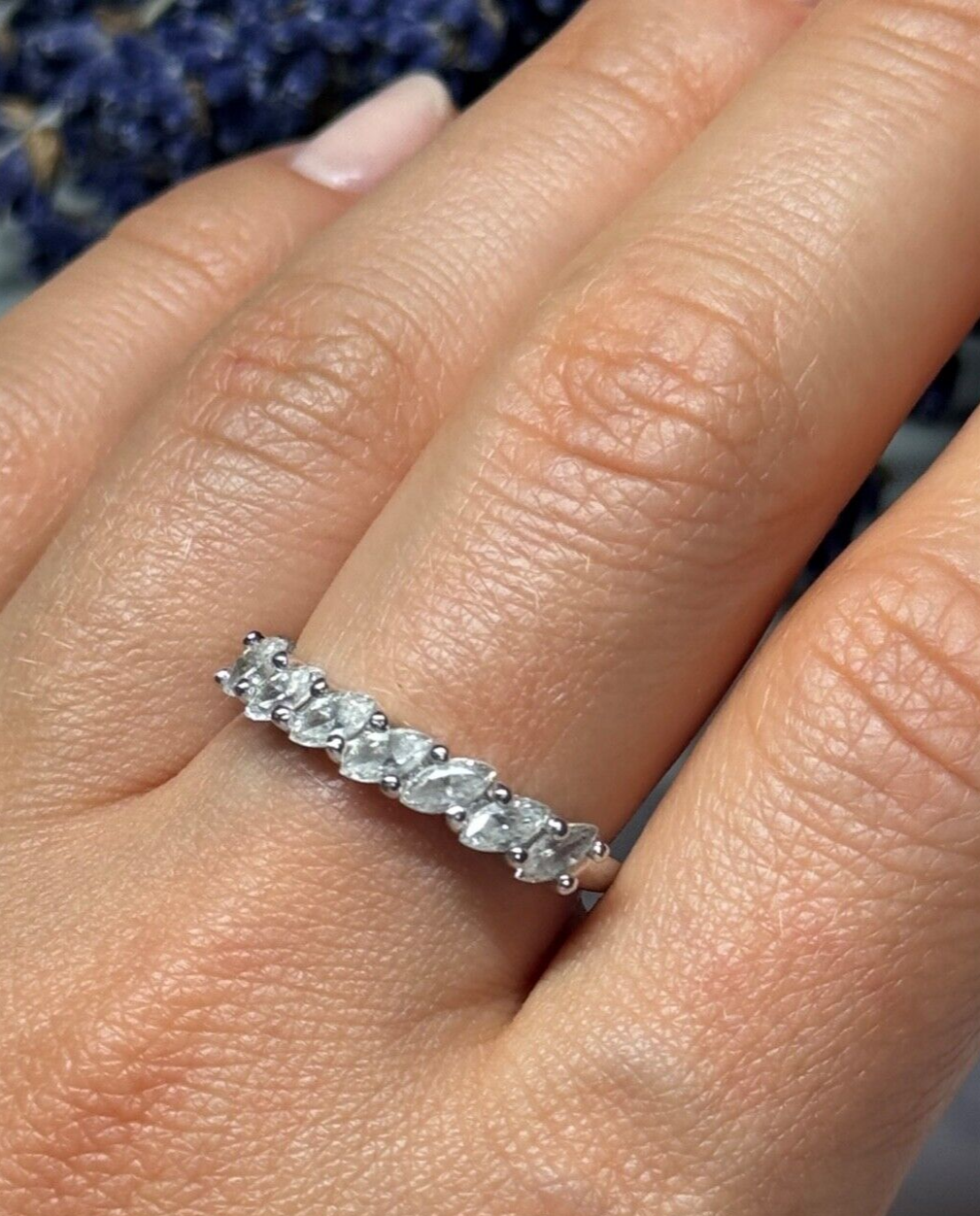 925 Sterling Silver CZ Ring Size 8.5