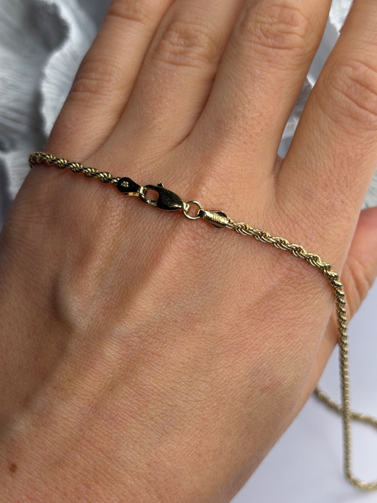 Italy 925 Sterling Silver Gold Plated Chain