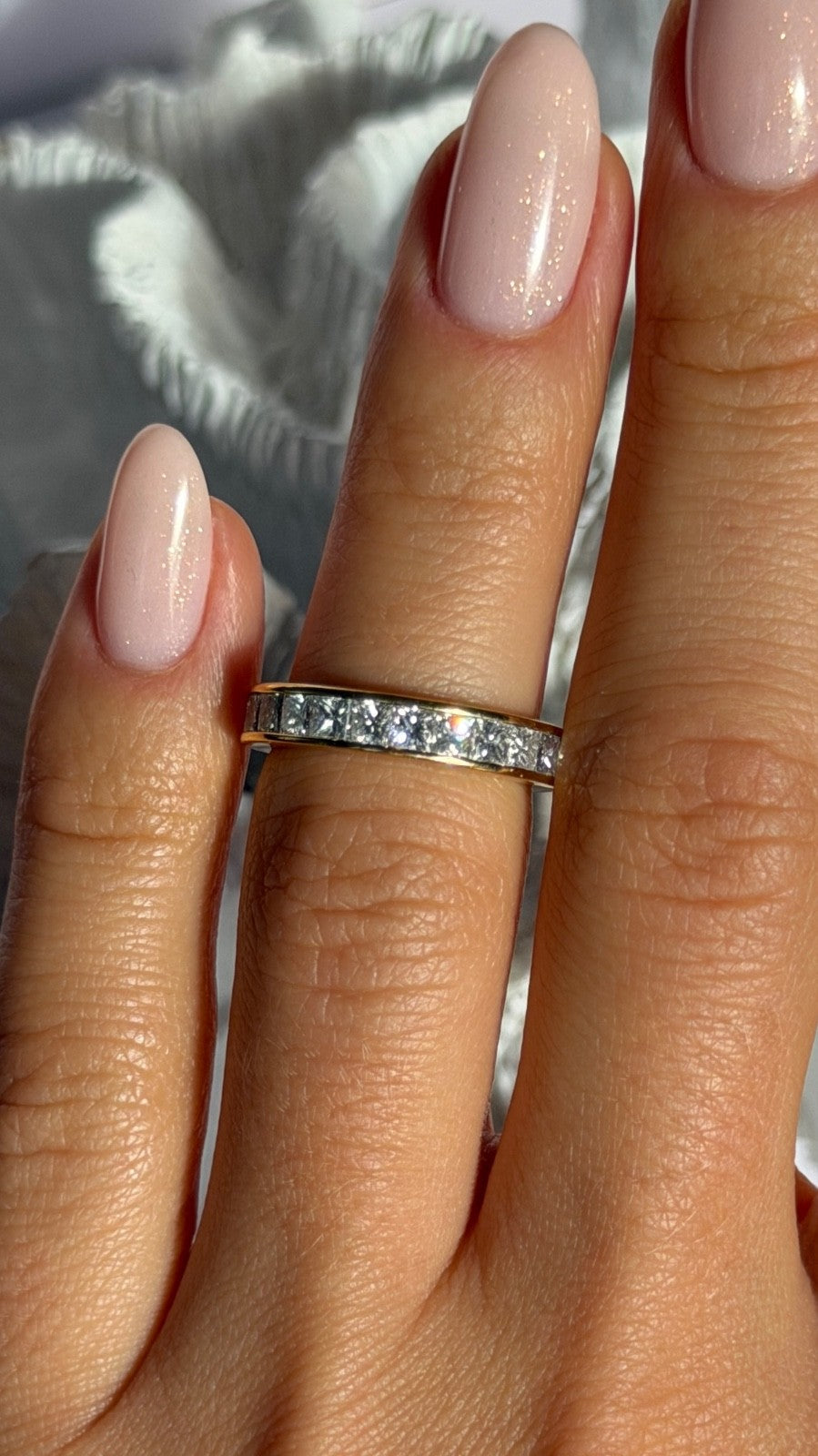 18K 750 Yellow Gold Diamond 1.09 ct Ring Size 5.5