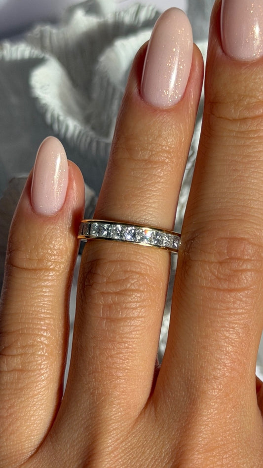 18K 750 Yellow Gold Diamond 1.09 ct Ring Size 5.5
