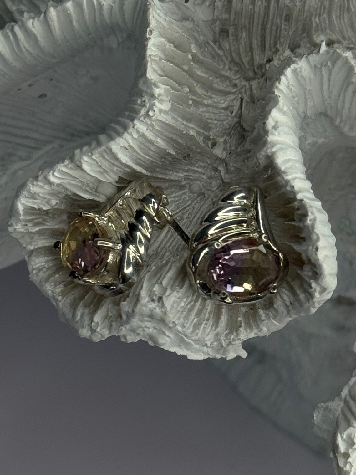 925 Sterling Silver Mystic Topaz Earrings Length 0.60 Inch
