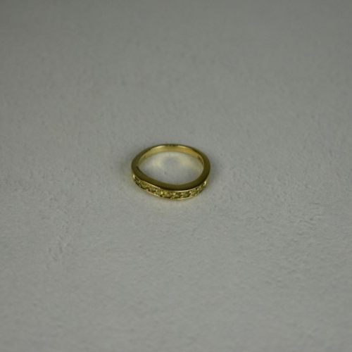 925 Sterling Silver Gold Plated Spinel Ring Size 6.5