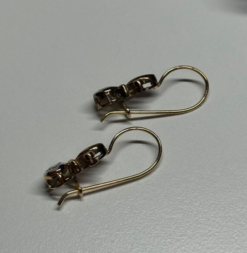 925 Sterling Silver Gold Plated CZ Earrings