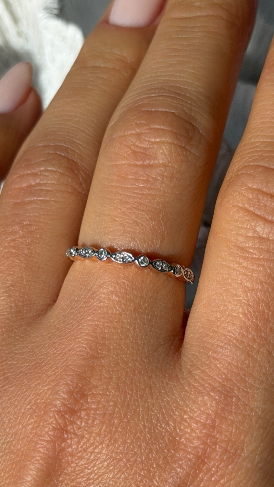 14K Rose Gold Diamond 0.20 ct Ring Size 8