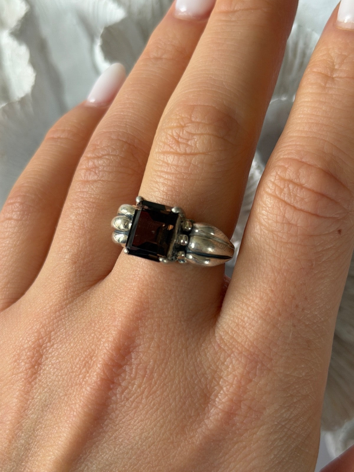 Avon 925 Sterling Silver Brown Tourmaline Ring Size 8