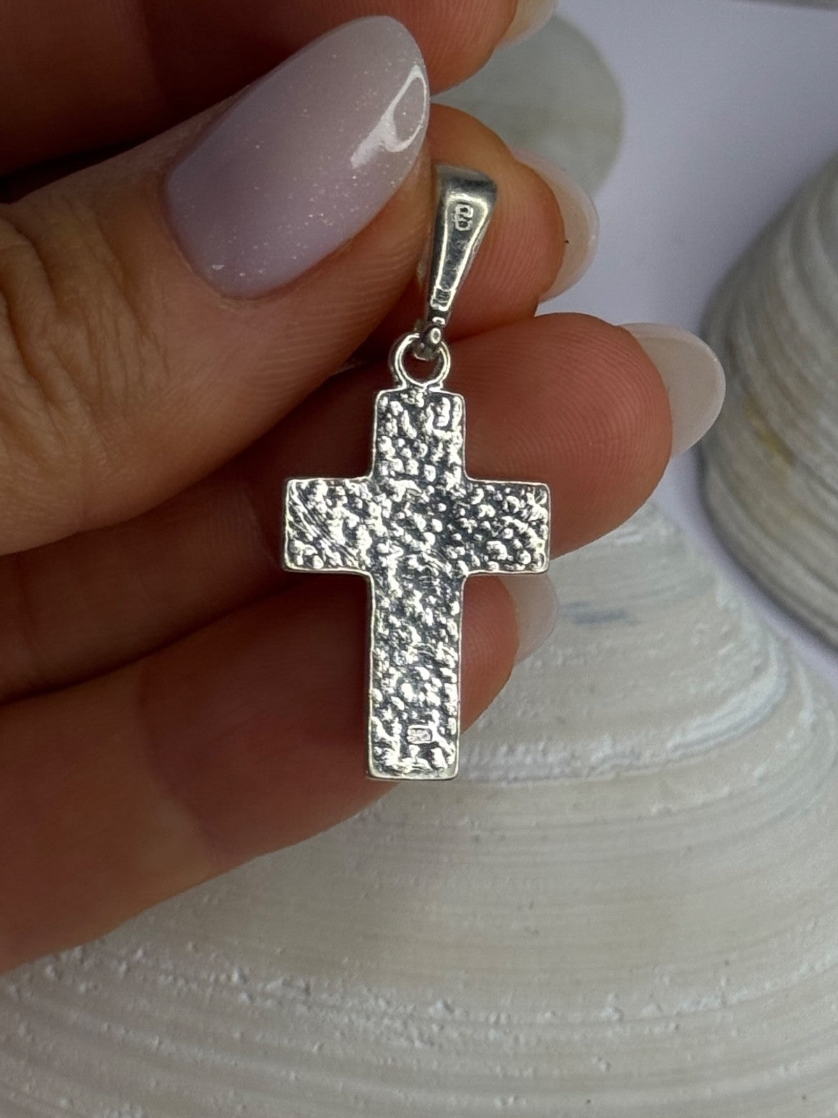 925 Sterling Silver Amber Cross Pendant Length 1.50 Inch