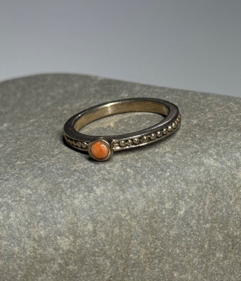 925 Sterling Silver Agate Ring Size 6