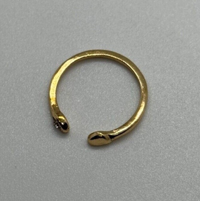 925 Sterling Silver Gold Plated CZ Ring Size 5