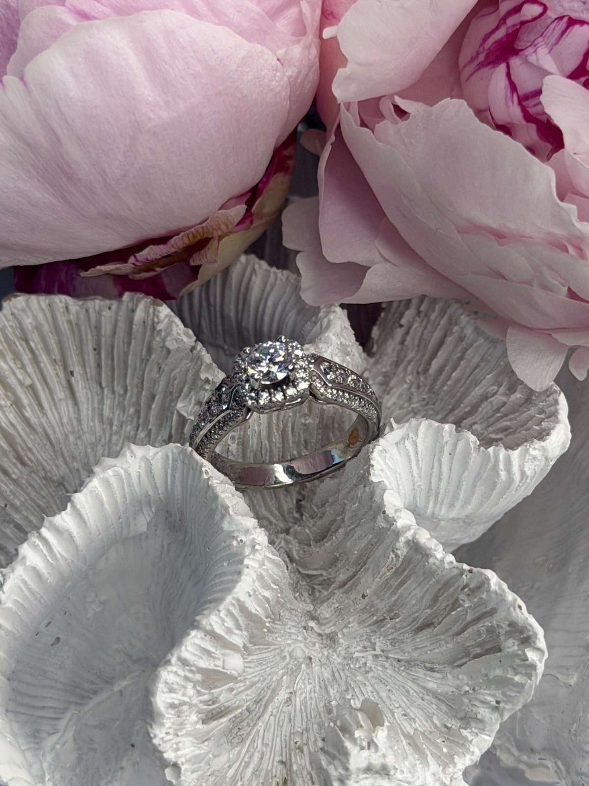 GOC 925 Sterling Silver tcw 1.43 Cz Ring Size 7