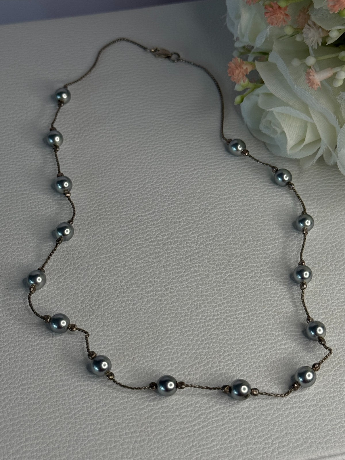 925 Sterling Silver Beautiful Necklace Length 17 Inch