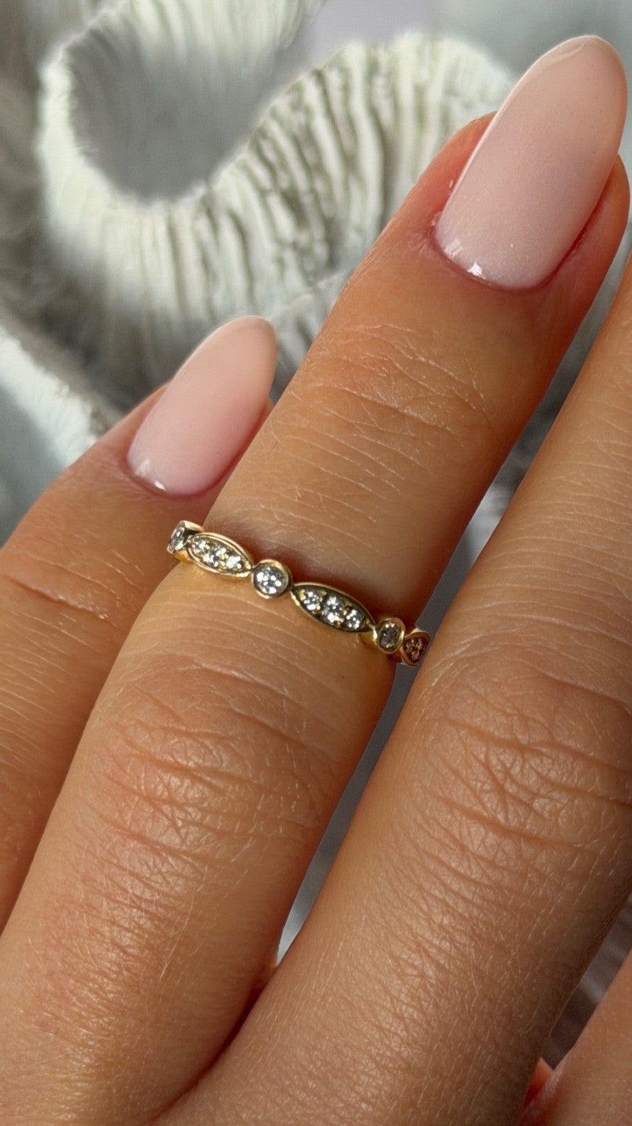 14K Yellow Gold Diamond 0.33 ct Ring Size 4.5