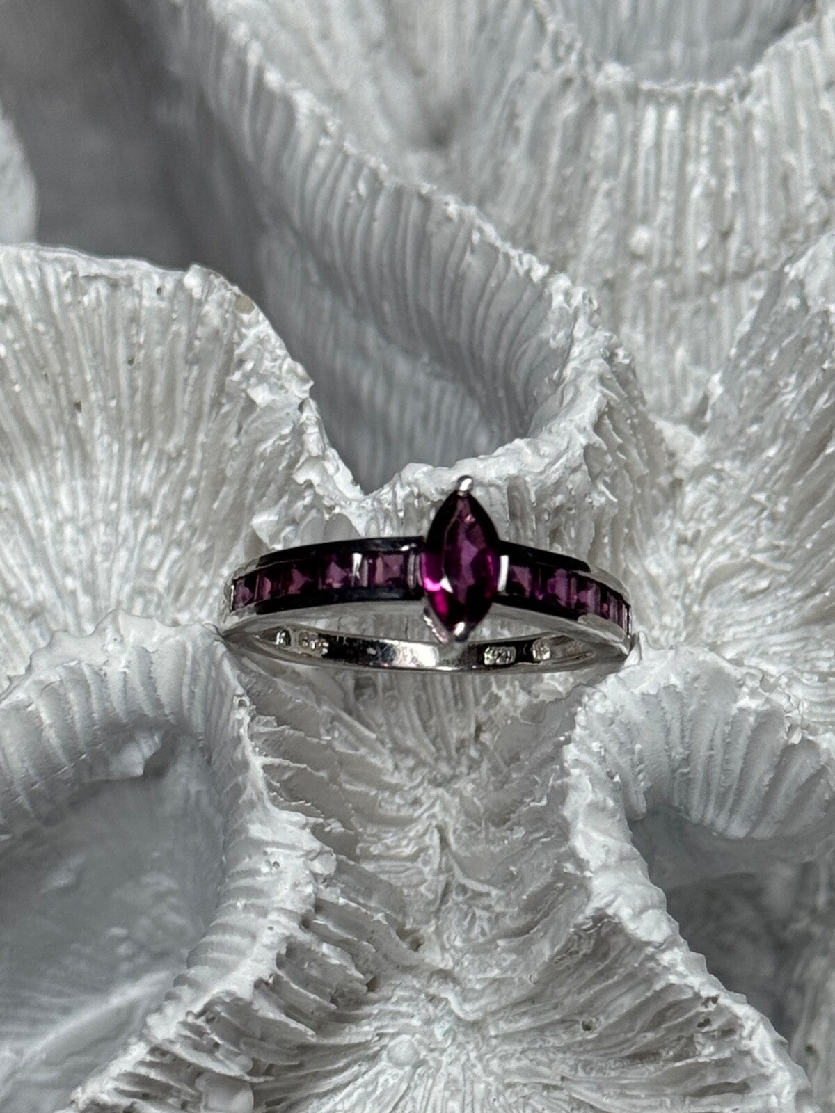 925 Sterling Silver Spinel Ring Size 7.5