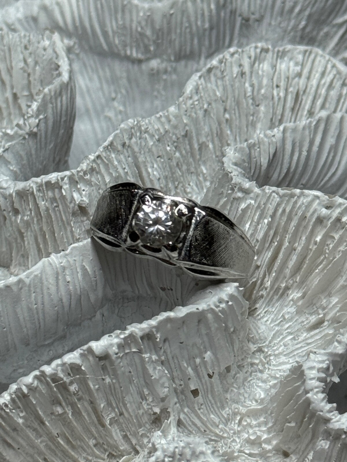 925 Sterling Silver Sapphire Men'S Ring Size 11